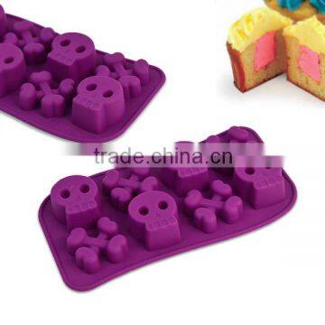 newly silicone skull cake mould for festivals