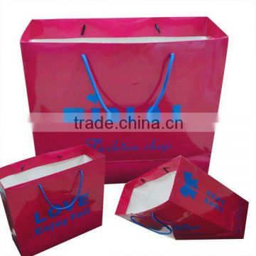 Pop glossy laminated sports clothes packing bags