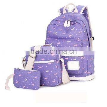 Canvas Young School Bag, 3pcs School Bag Set photo-2