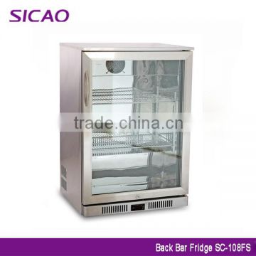 High quality glass door beer cooler fridge , best beer fridge stainless steel air beer cooler