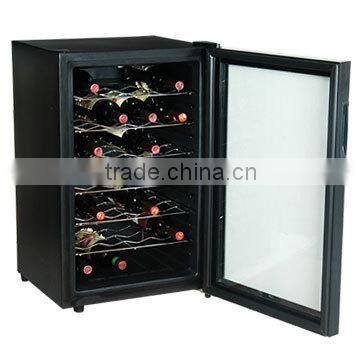 Electric Modern Wine Cabinet, Mirror Thermoelectric Wine Cooler, metal wine bottle holder