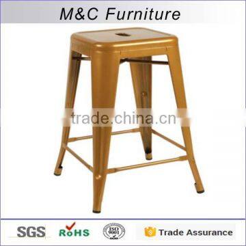 High Quality Luxury Stainless Steel Metal High Chair for Wholesale