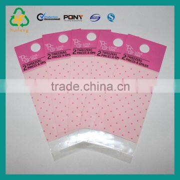 Custom order flexible plastic bags for hair extensions