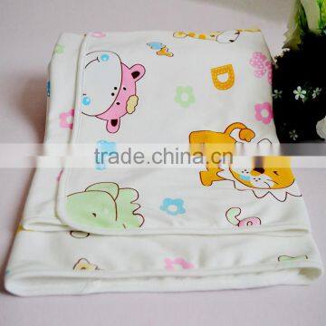 multi-functional soft 100% worsted cotton knitted baby blanket