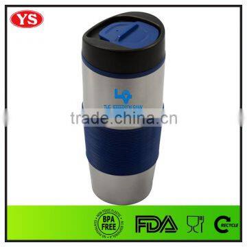 16oz insulated stainless thermos tumbler with sleeve