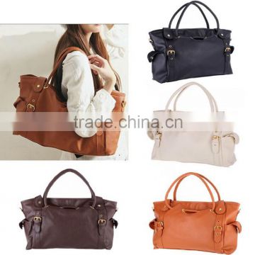 Lady OL Fashion Women Lady Big Capacity Tote Bag Satchel Shoulder Bag PU Leather Handbag