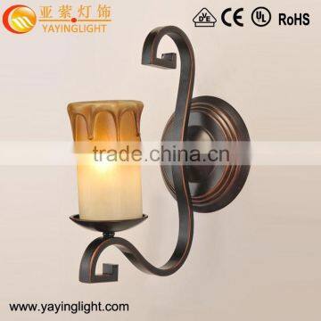 Nordic American Country Retro Minimalist Modern Dining Room Bar Wrought Iron Wall Lamp,creative Wall Lamp
