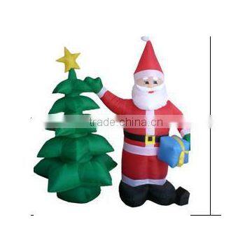 inflatable artificial christmas tree with santa
