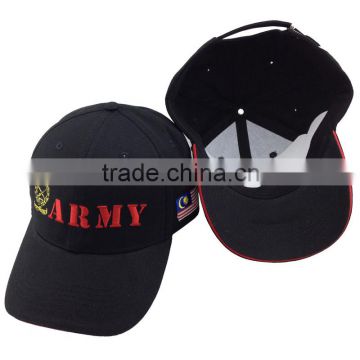 6 Panels Cotton Twill fashion baseball cap/hat custom with 3D raised embroidery logo