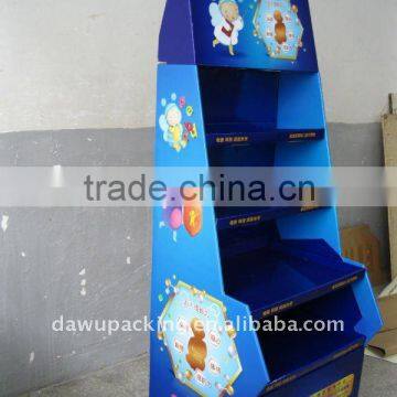 4 Shelves Cardboard Floor Display in store