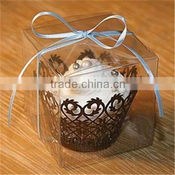 clear pvc cake boxes Christmas design plastic box