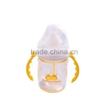 Eco-friendly BPA Free Wide-neck With Handles PES Feeding Bottle Baby With Nipple