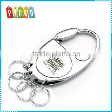 Four-ring metal key chain,customized key chains,thin metal chain