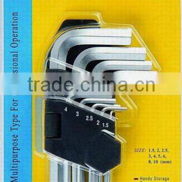 9 PC Ball head L Allen Wrench Hex Key Set Metric And SAE