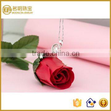 Beautiful Rhinestone Necklaces Pendants Silver Jewelry Thailand