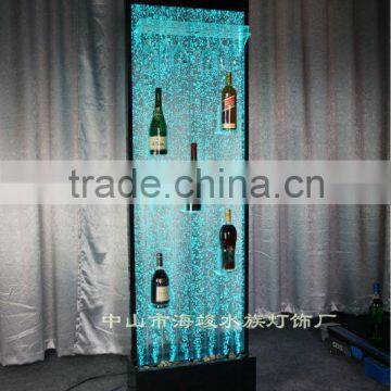 water bubble wine rack,ledlighting liquor display rack,bubble water wine rack