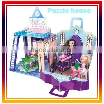 Sweet Puzzle house child toys 3D DIY house