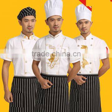 Designer Japanese executive fashion chef unfiorms with black apron