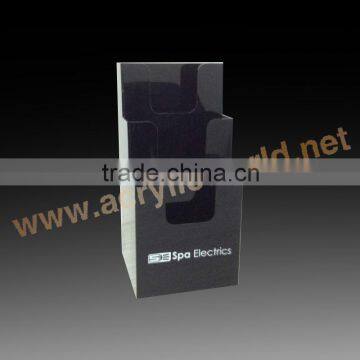 black acrylic DL size brochure display stand