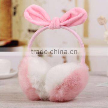 Two Colored Soft Cony Hair Kids Earmuffs photo-3
