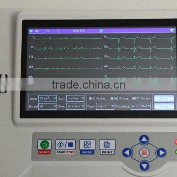 CE& FDA Approved Portable Ecg Machine Digital 6-channel Touch Screen Color Electrocardiograph ECG EKG Machine With Free Software photo-5