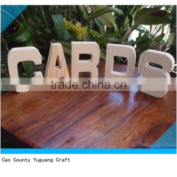 pine wooden letter "CARDS" for wedding decor