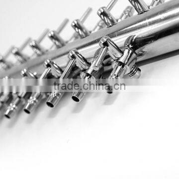 Chrome Plated Brass Eighteen Way Aquarium Steel Valve With 8mm Connector photo-4