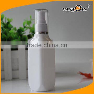 Square Shape 120ml 4oz White Plastic Spray Bottle With Fine Mist Spray photo-2