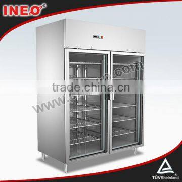 304 Stainless Steel Upright Two Doors Commercial Drink Display Fridge/Cold Drink Fridge/Drink Chiller