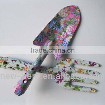 FLORAL GARDEN TROWEL & FORK SET