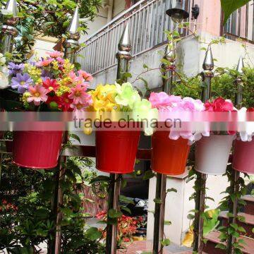 Metal Iron Flower Pot Vase Hanging Balcony Garden Planter Home Decor photo-3