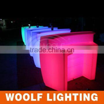 Rechargeable new arrival LED bar counter illuminated glowing PE wine table