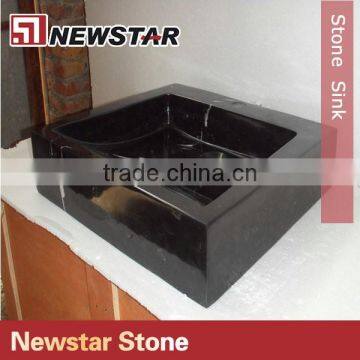 Newstar Black Synthetic Stone Bathroom Sink photo-4