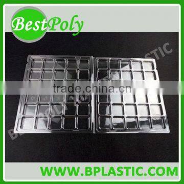 Clear plastic clamshell packaging