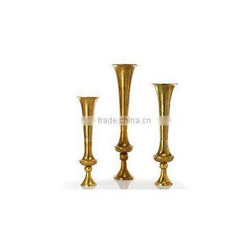 New Arrival ! Gold Metal Vase, Gold Flower Vase, Royal Gold Trumpet Vase For Decoration