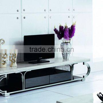 E144 New Design Low Price Marble Top LCD LED TV Stand Design Furniture photo-2