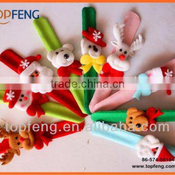 Plush Christmas Slap/christmas Bracelet /slap band