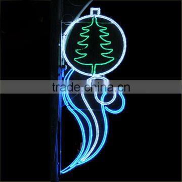 Artificial outdoor waterproof high quality led Christmas tree motif street light