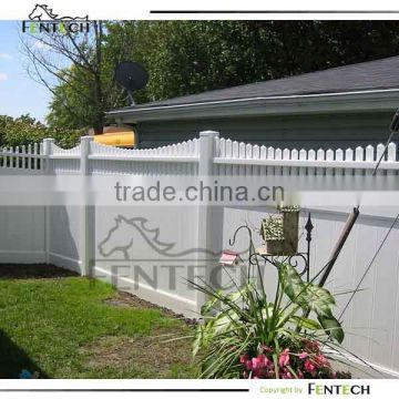 High quality plastic/vinyl/vinyl backyard metal rail inserted fence