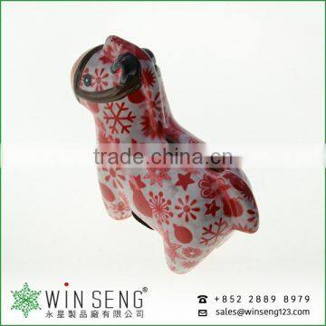 Cheap Coin Box Lovely Design Flower Patterns Horse Shaped Ceramic Animal Piggy Bank photo-4