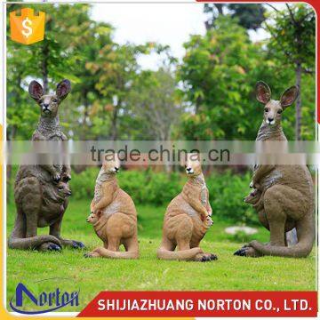 Four cute resin kangaroo statues for garden decoration NTRS-102LI