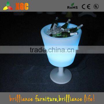 PE Illumination Glowing Plastic Led Cube Ice Bucket for Beer photo-3