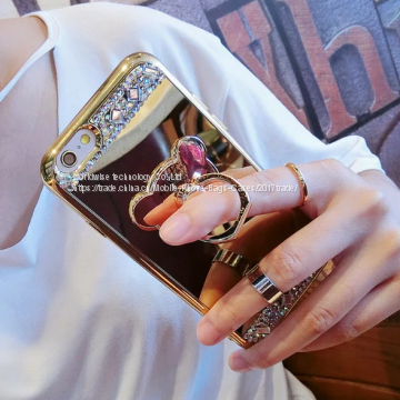 Electroplating Silicone Cell Phone Shell Diamond Mobile Phone Cases for IPhone7/7Plus/6/6s/6plus/6splus Soft Tpu Housing photo-3