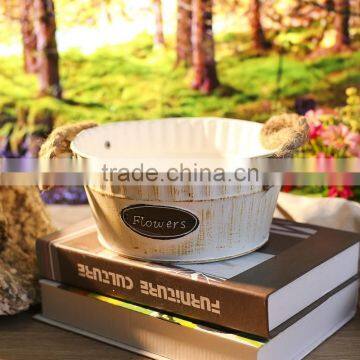 GARDEN BUCKET, GALVANIZED METAL FLOWER BUCKET, DECORATIVE GARDEN BUCKET photo-4