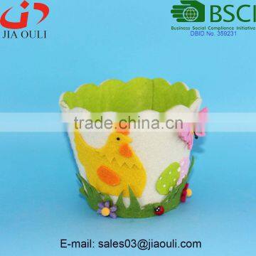 BSCI Audit factory Easter decoration non-woven fabric flower pot, planter pot