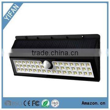Quality assurance 44LED wall solar led motion sensor light with energy conservation and environment protection