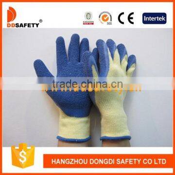 DDSAFETY Cotton Knitted Gloves With Latex Safety Gloves