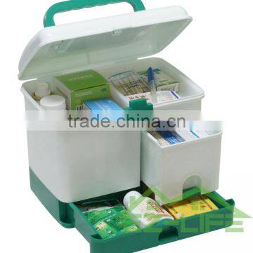 2016 New Design Rattan Plastic First Aid Emergency Medical Cheap Family Samall Accessories Storage Box/organizer/case/kit