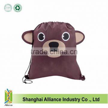 Cartoon Animal Shape Wholesale Customized Drawstring Bag,Cheap Drawstring Backpack