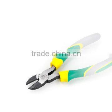 Best selling three colors 8'' diagonal cutting plier with soft grip